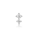 Ania Haie Double Sparkle Barbell Korvakorut Hopea E035-07H