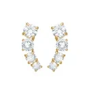 Velara Lione Crystal Cluster Curves Korvakorut Kullattu ruostumaton teräs VLR1004