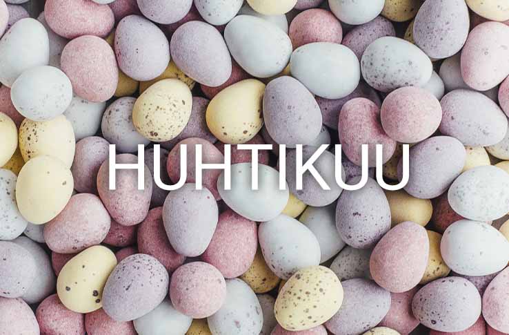 P&auml;&auml;si&auml;ismunat ja teksti huhtikuu